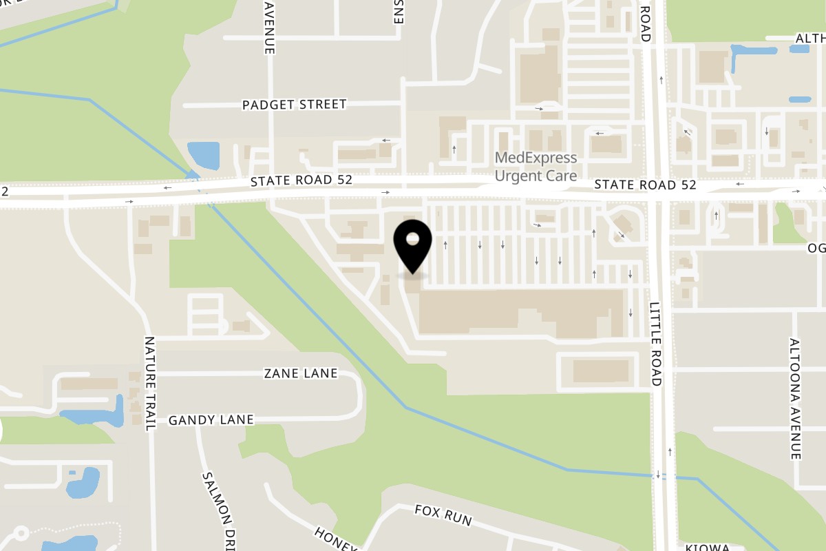 Map showing the location of El Mezcal Mexican Restaurant on 8818 State Rd 52 in Hudson